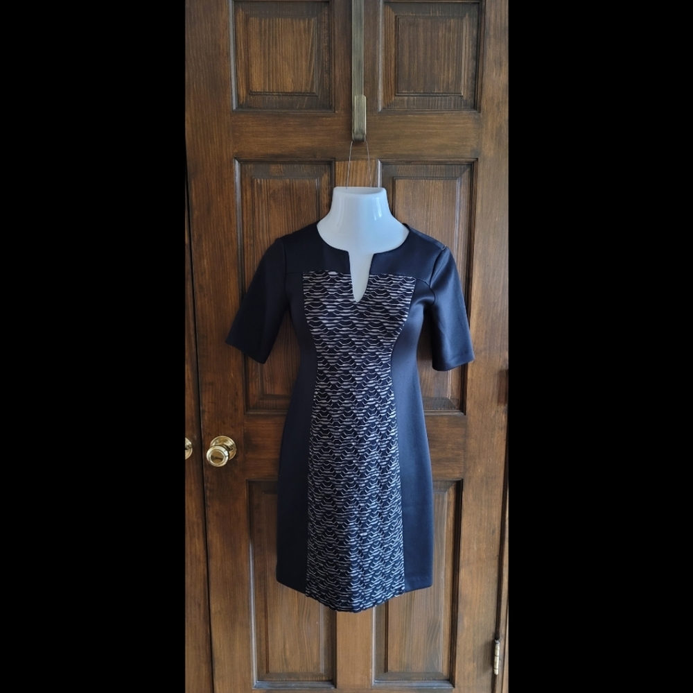 Connected Apparel Sz 4P P2P 16 L 30 Black and Tan Dress